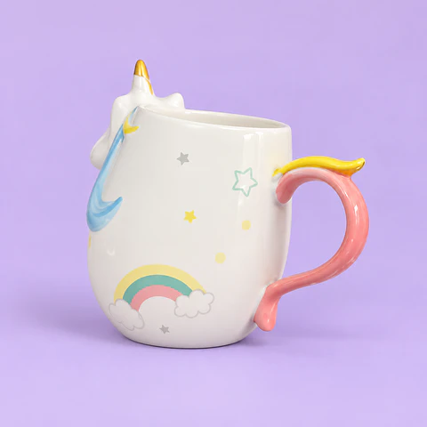 Tazón 3D Unicornio Arcoíris