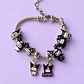 Pulsera Kuromi con Dijes – Plateada + Bolsita de Regalo - Miniatura 2