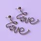 Aros Colgantes LOVE – Dorado o Plateado - Miniatura 2