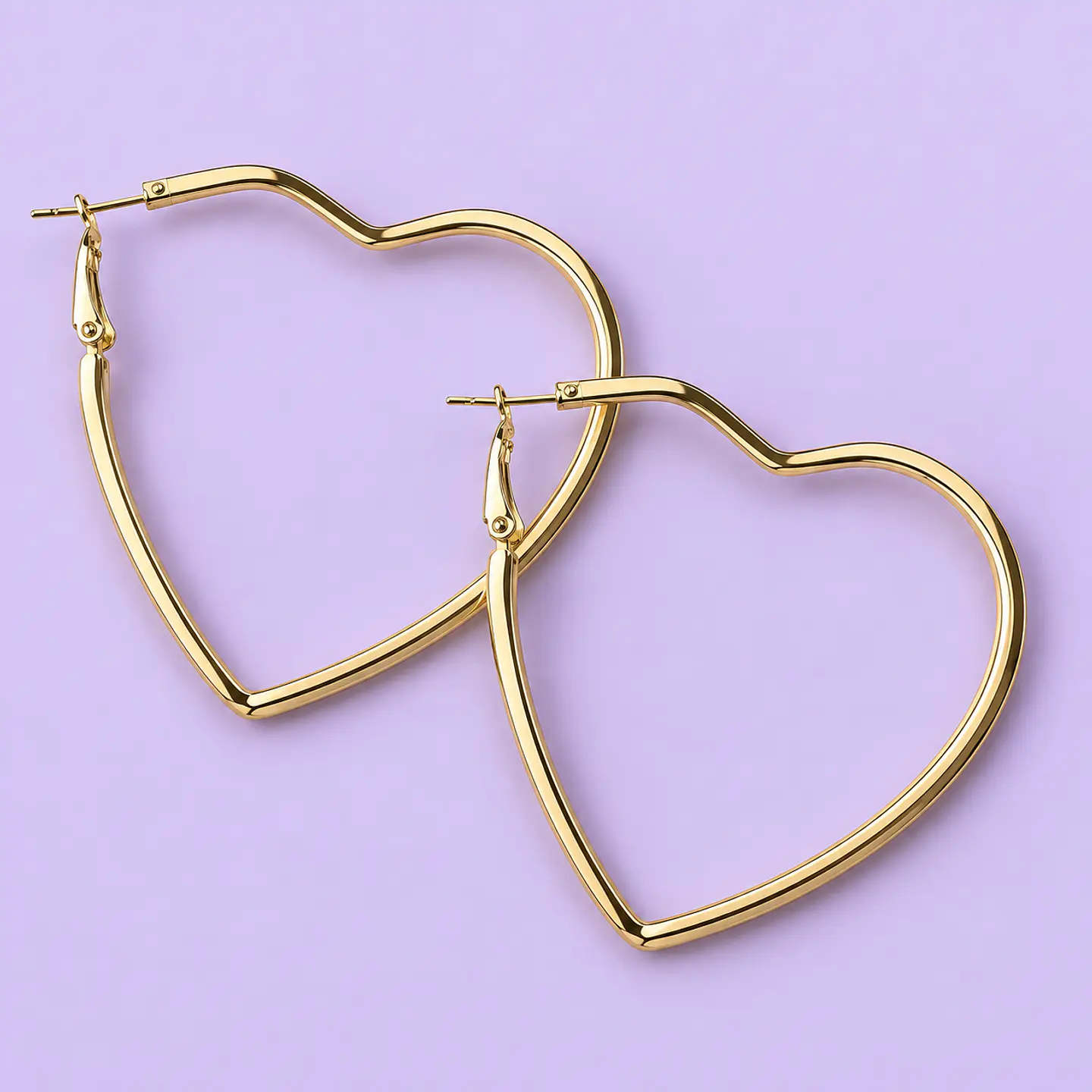 Aros Argolla Corazón – Dorado o Negro 2