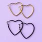 Aros Argolla Corazón – Dorado o Negro - Miniatura 1