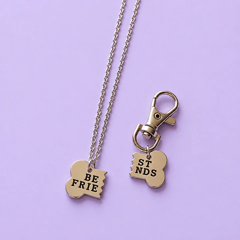 Set Collar Dueño + Dije para Mascota Best Friends – 2 Piezas