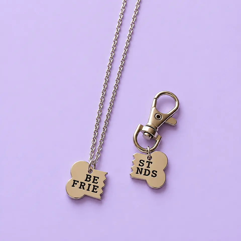 Set Collar Dueño + Dije para Mascota Best Friends – 2 Piezas 1