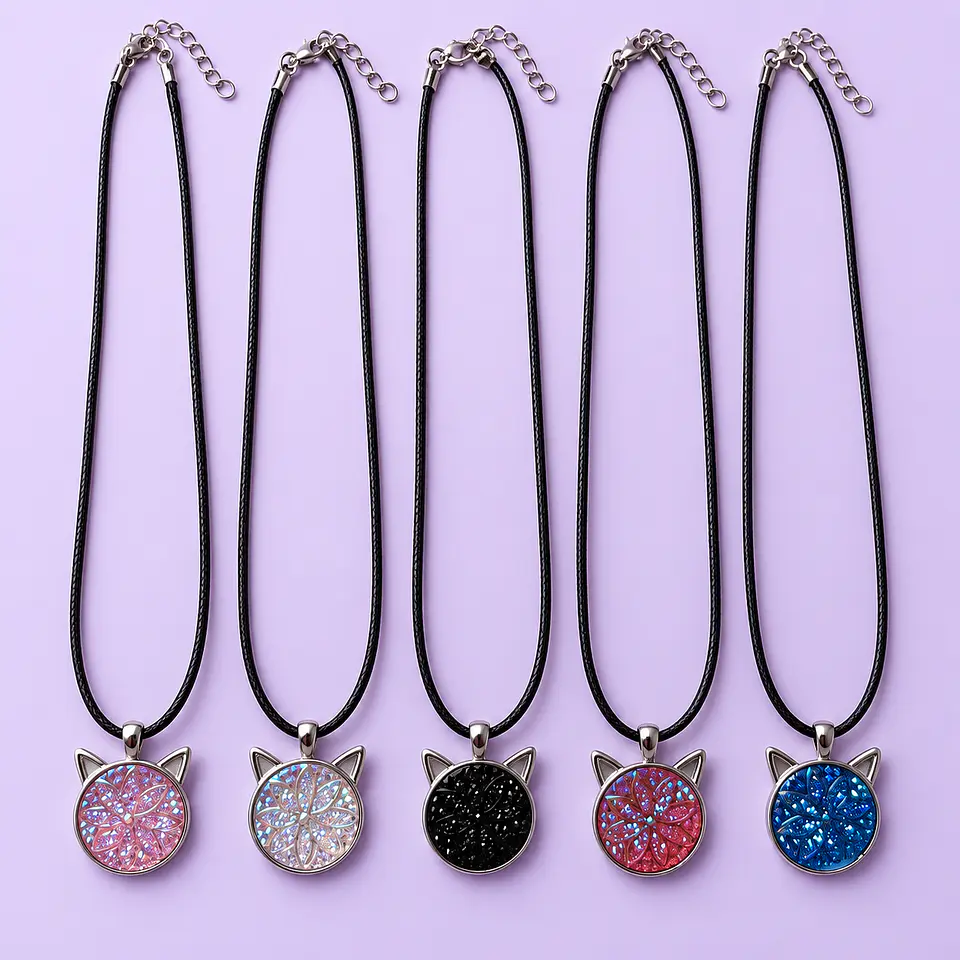 Collar Gatito con Cristales – Colores a Elección 1