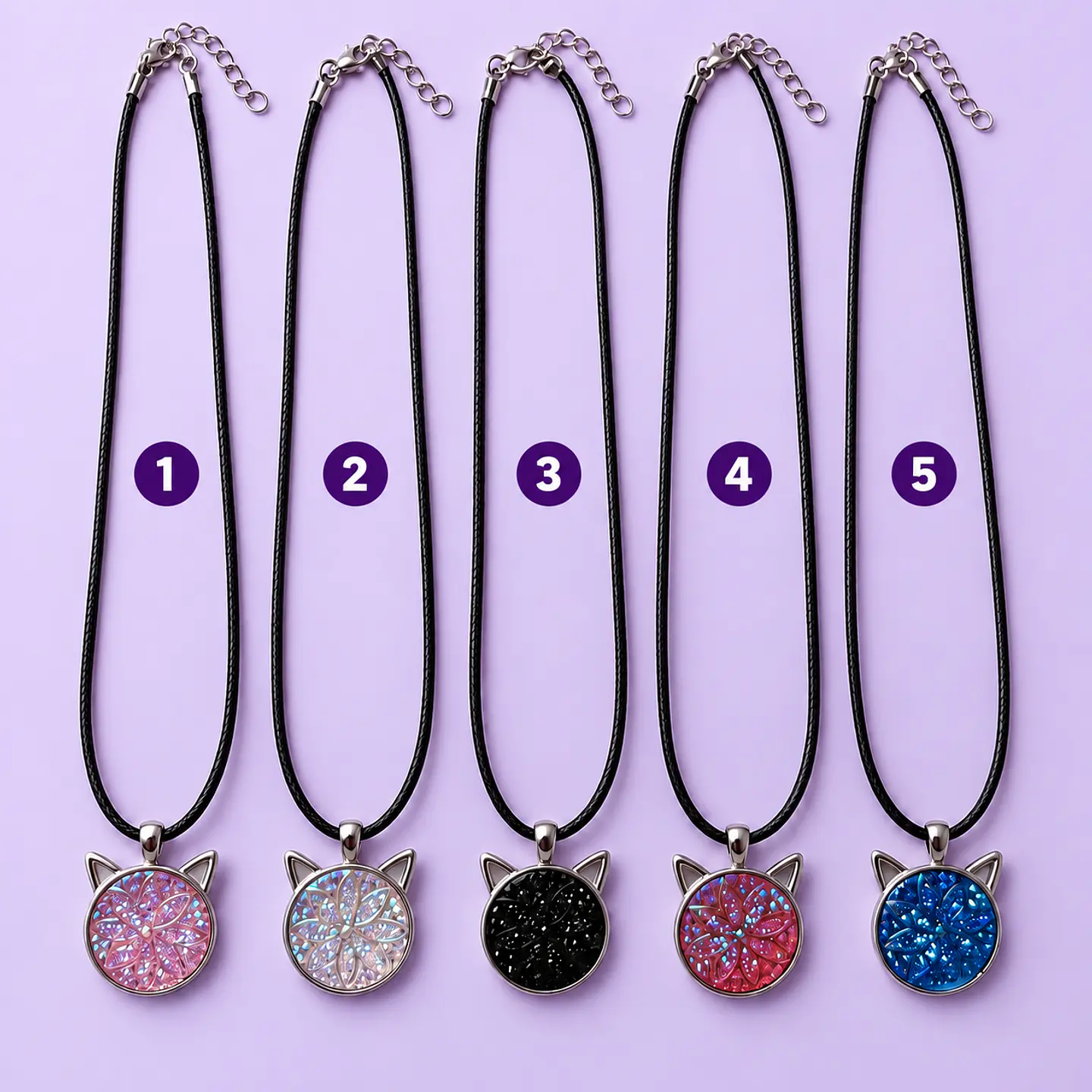 Collar Gatito con Cristales – Colores a Elección 2