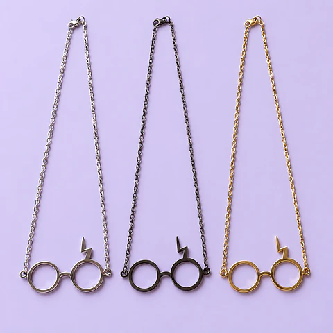 Collar Harry Potter – Anteojos y Cicatriz