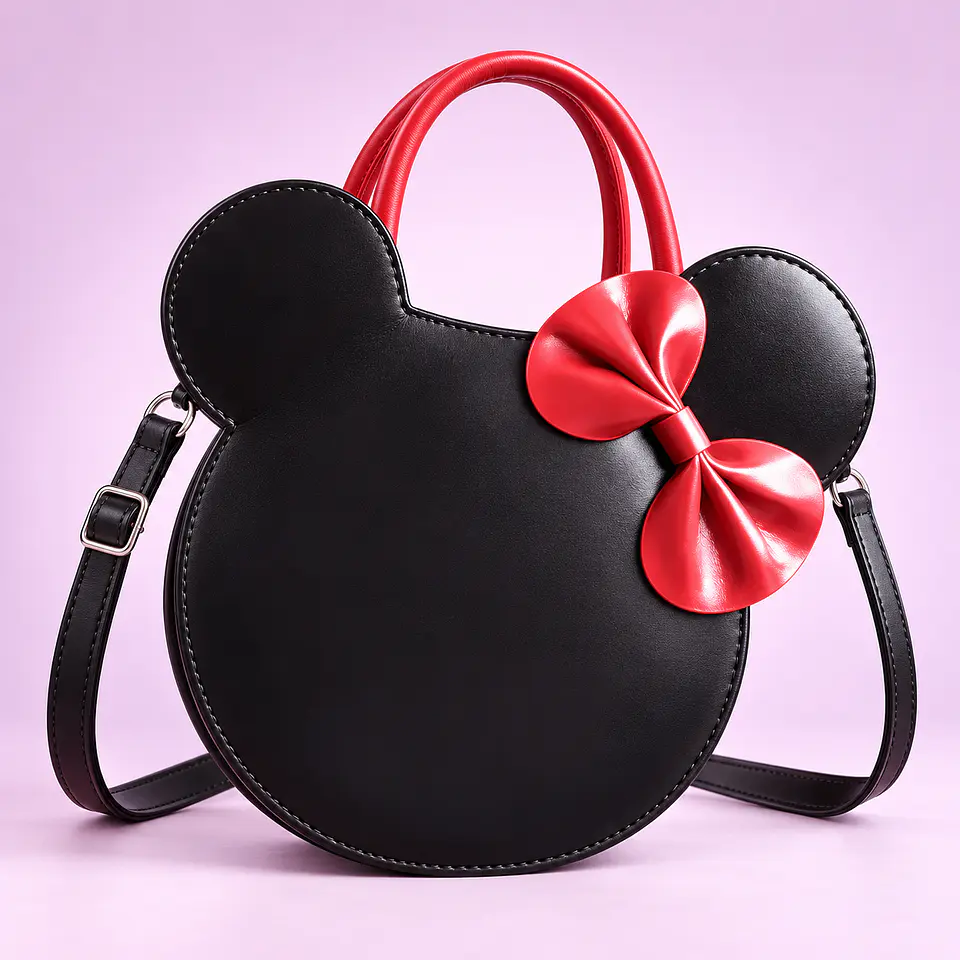 Cartera Minnie Mouse con Lazo Rojo 1