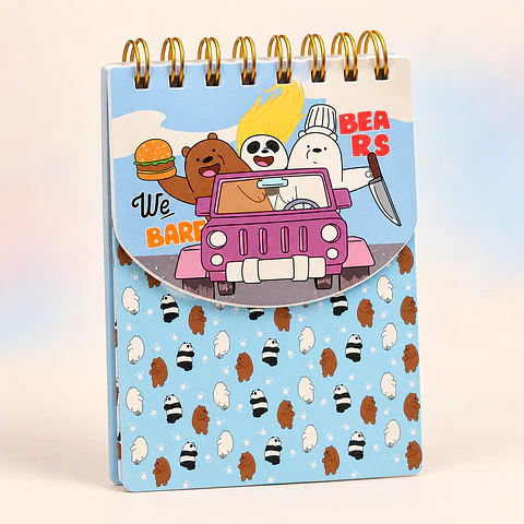 Libreta We Bare Bears con Espiral
