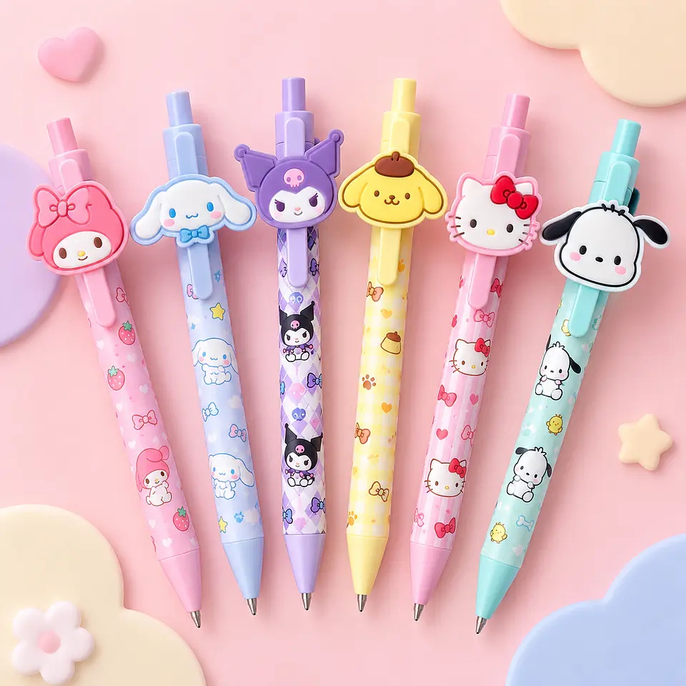 Lápiz Pasta Sanrio con Clip de Personaje 1