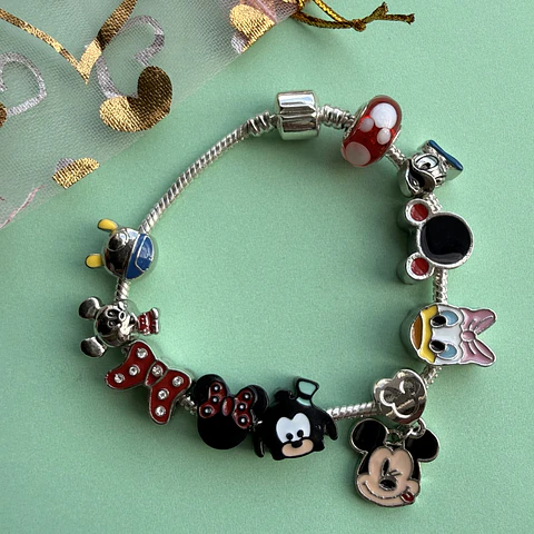 Pulsera Estilo Pandora Disney – Mickey, Minnie, Donald & Daisy