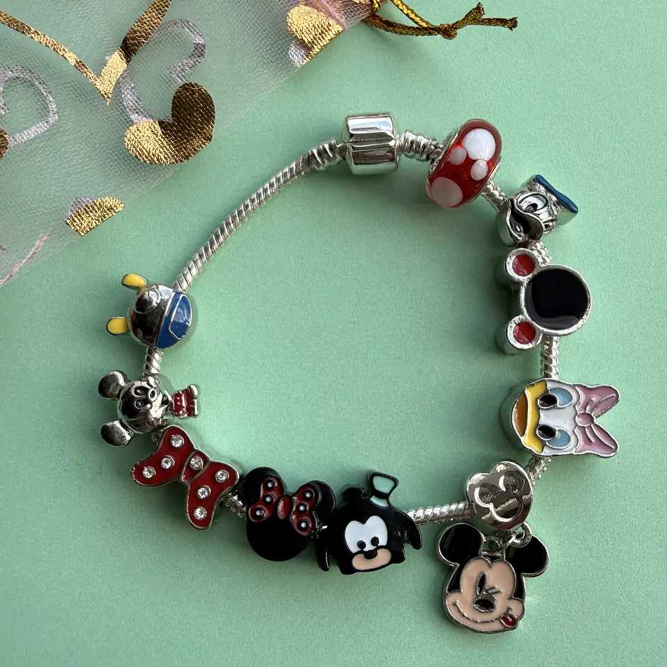 Pulsera Estilo Pandora Disney – Mickey, Minnie, Donald & Daisy 1