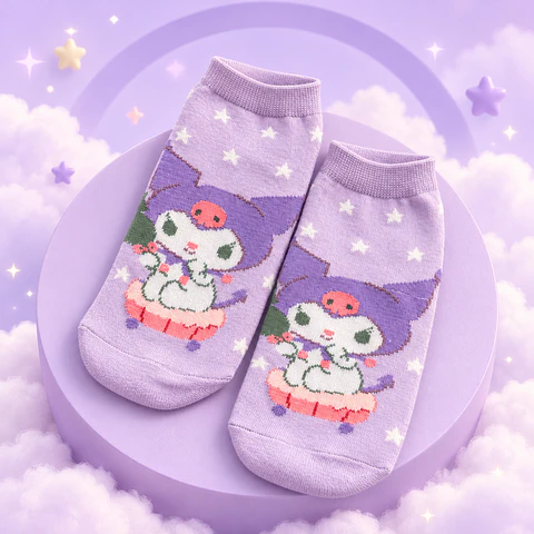 Calcetines Kuromi Sanrio – Media Caña