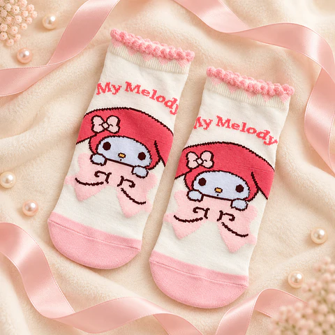 Calcetines My Melody Sanrio con Encaje y Lazo