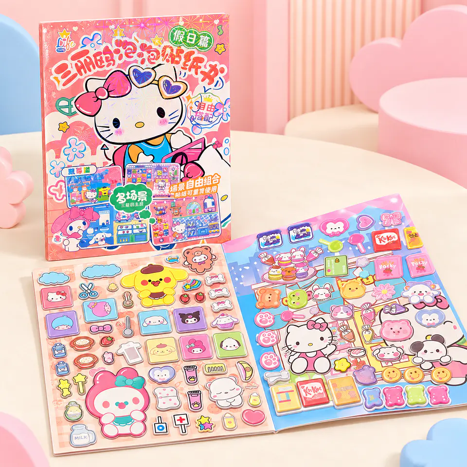 Libro de Escenas con Stickers Hello Kitty y Amigos – Sanrio  1