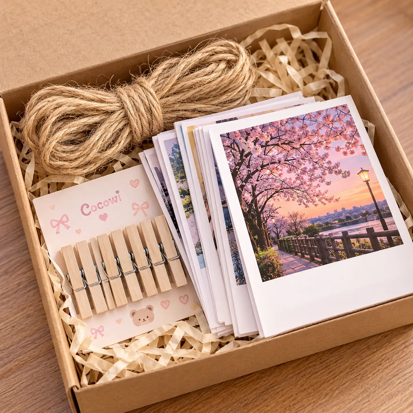 Set de 25 Fotos Polaroid Personalizadas con Cuerda y Mini Pinzas 1