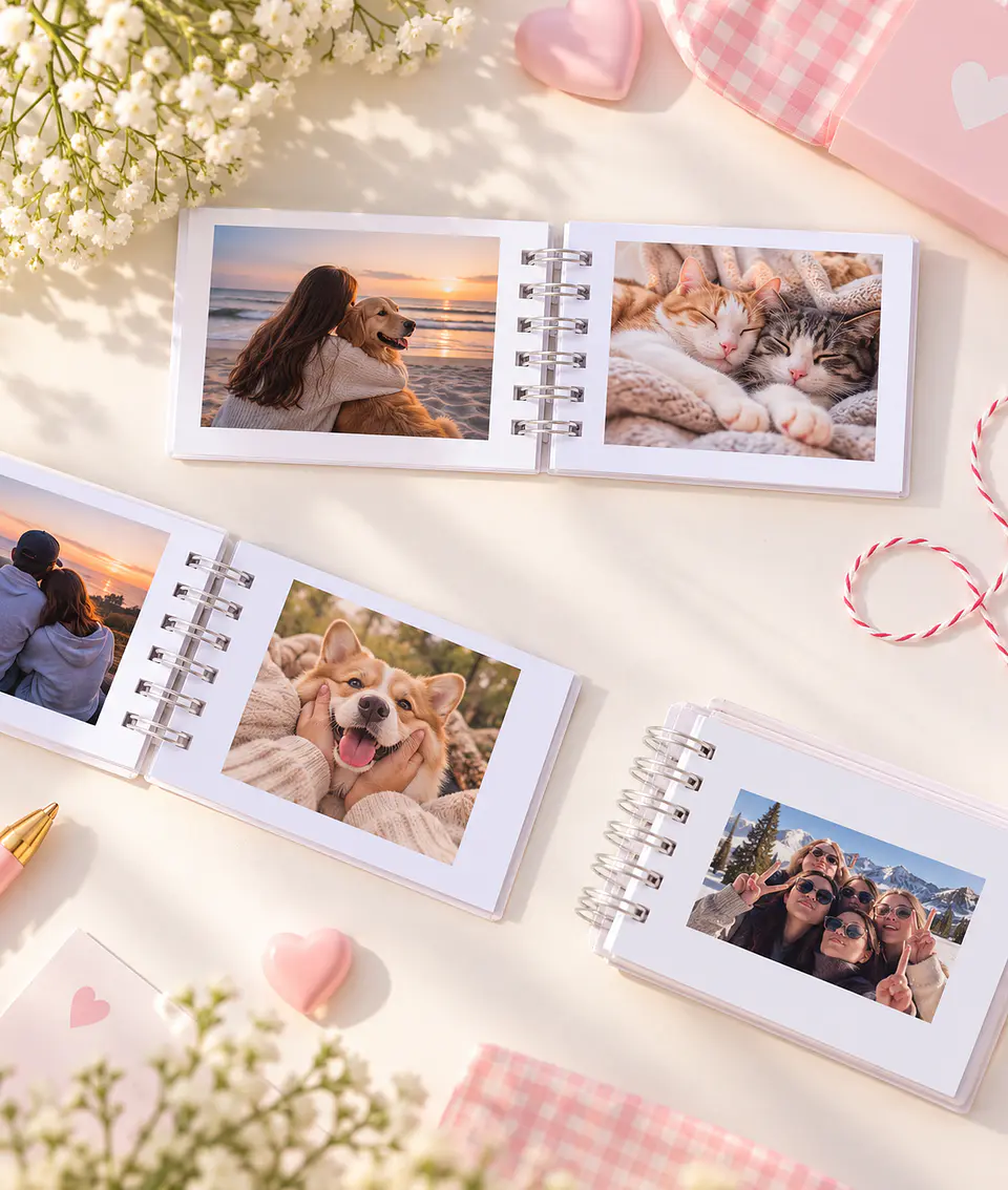 Mini Álbum de Fotos Personalizado – 20 Hojas con Tapa Dura 1