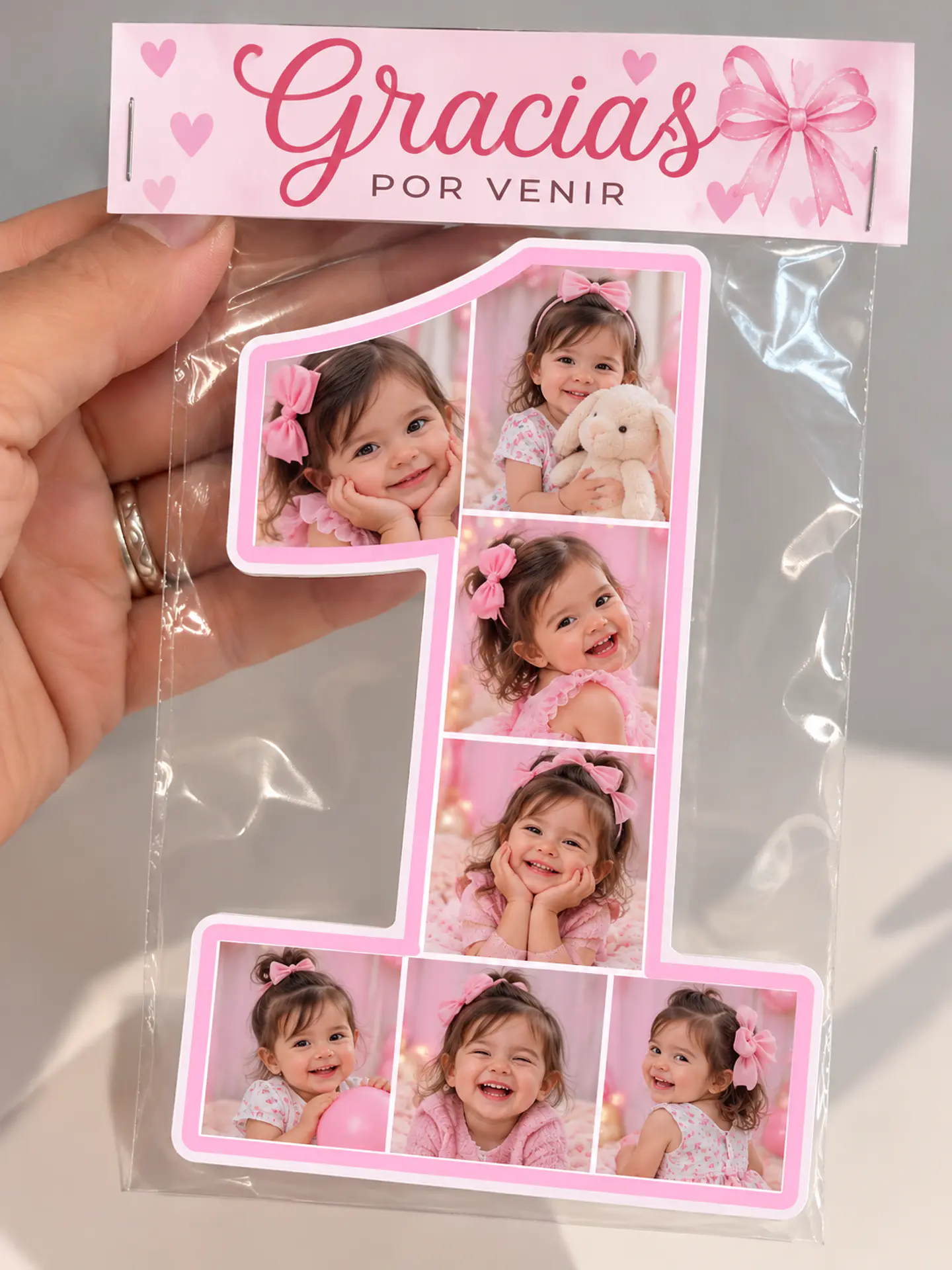 Imán Viral de Cumpleaños Personalizado con Número y Fotografías 1