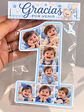 Imán Viral de Cumpleaños Personalizado con Número y Fotografías - Miniatura 2