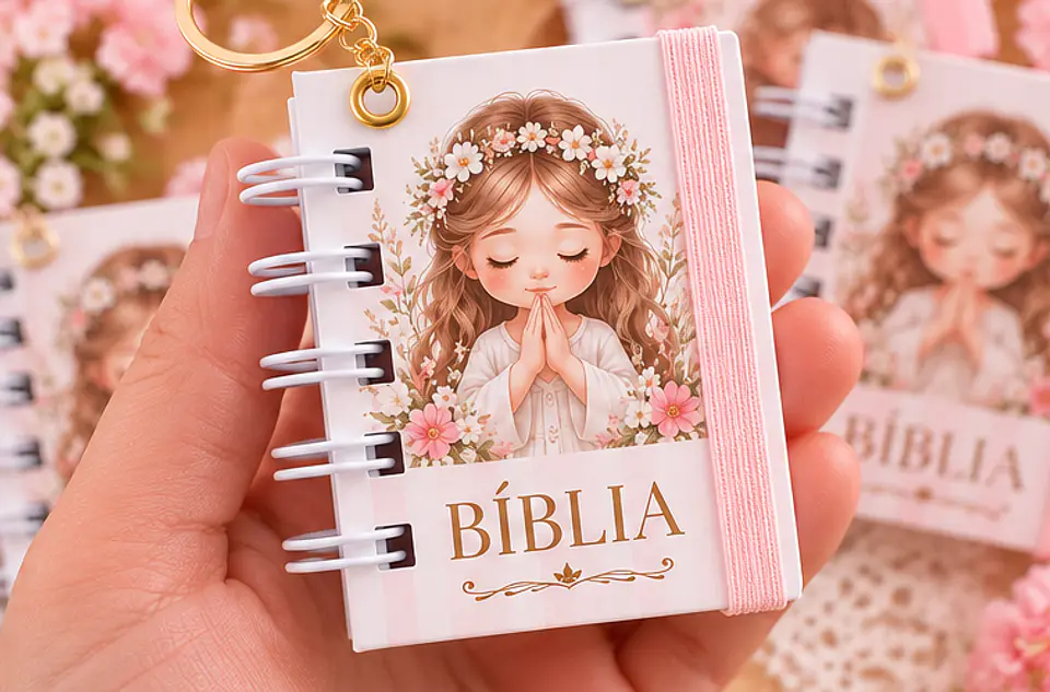 Mini Biblia con Llavero – Tapa Dura y Elástico | Recuerdos Personalizados 2