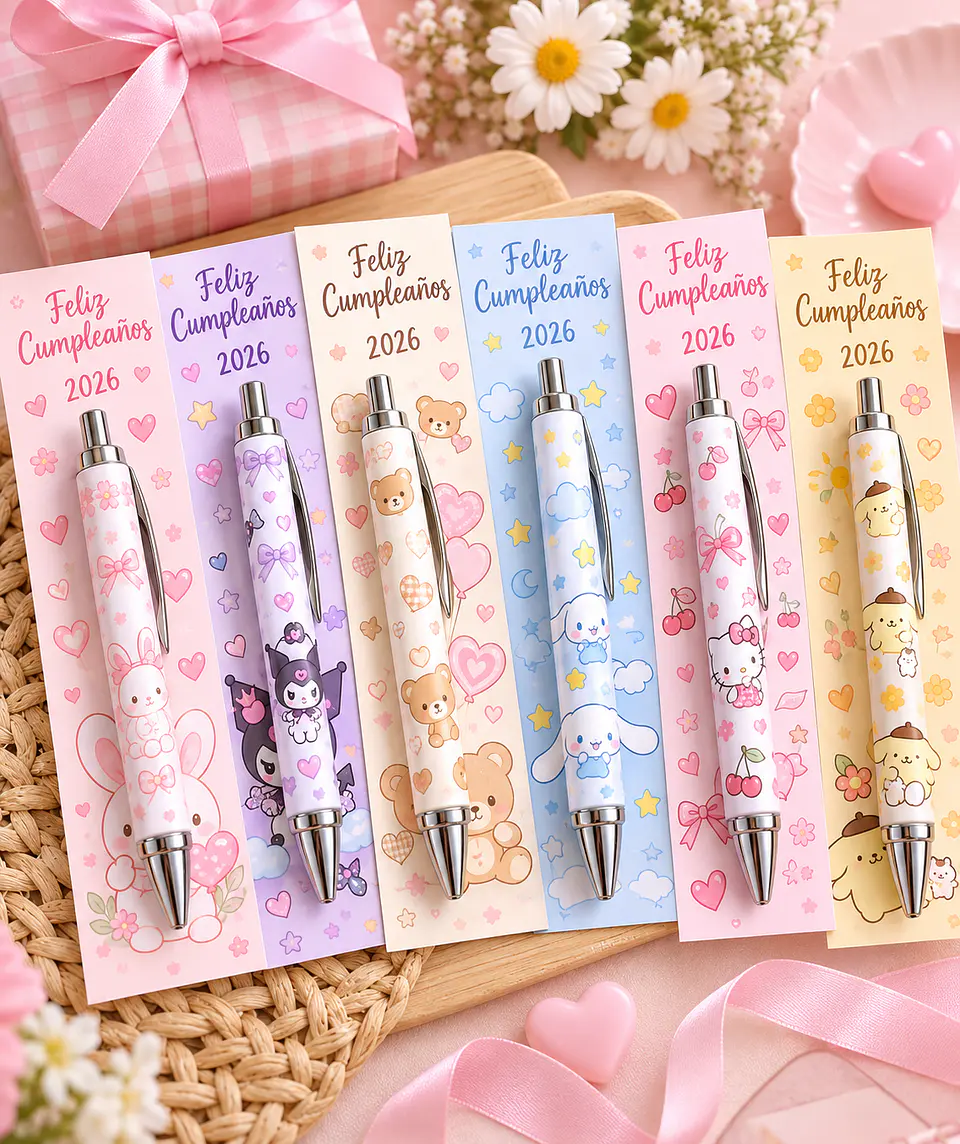 Lápices Personalizados para Cumpleaños – Recuerdos con Tarjeta Decorativa  1