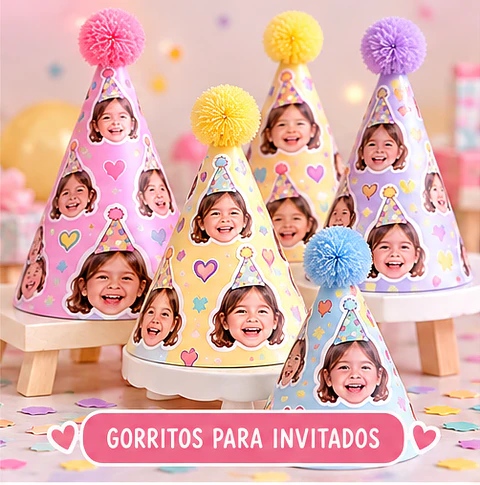 Gorritos de Cumpleaños Personalizados Caritas Virales 