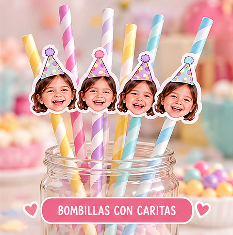 Bombillas Personalizadas Caritas Virales 
