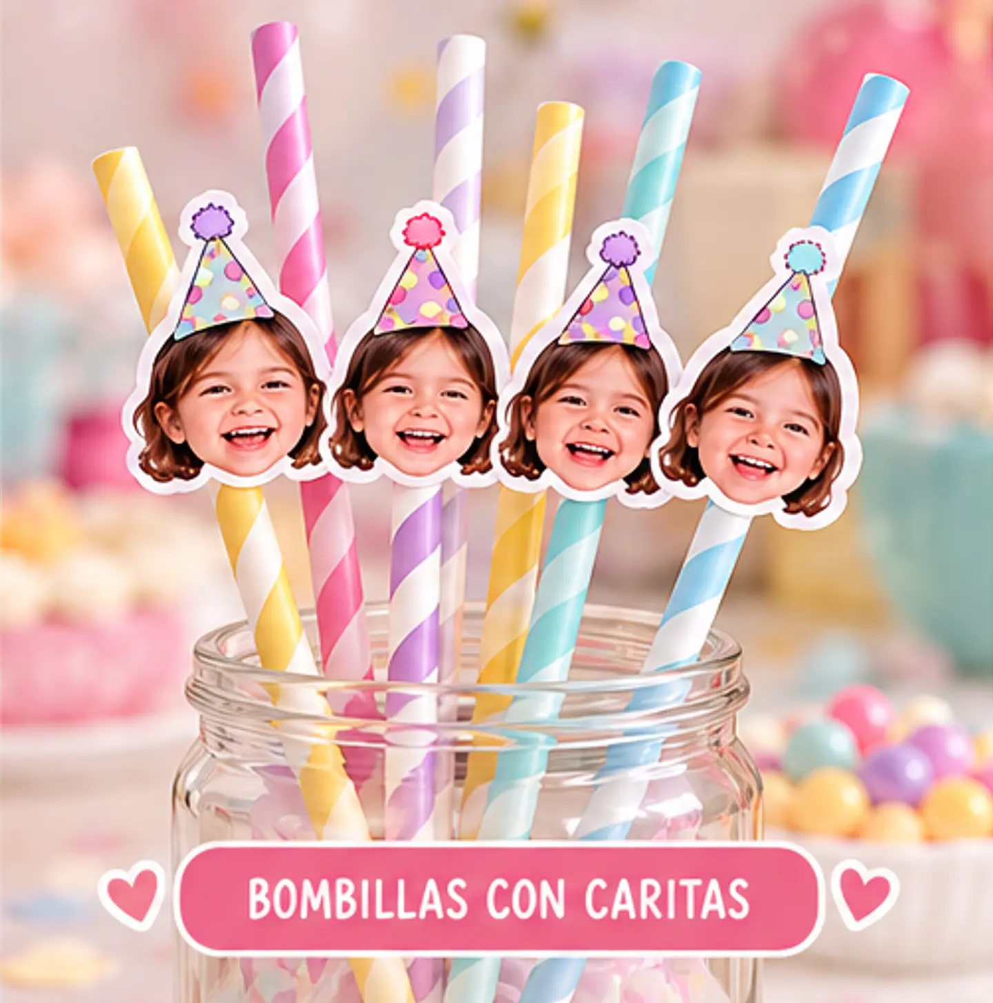 Bombillas Personalizadas Caritas Virales  1
