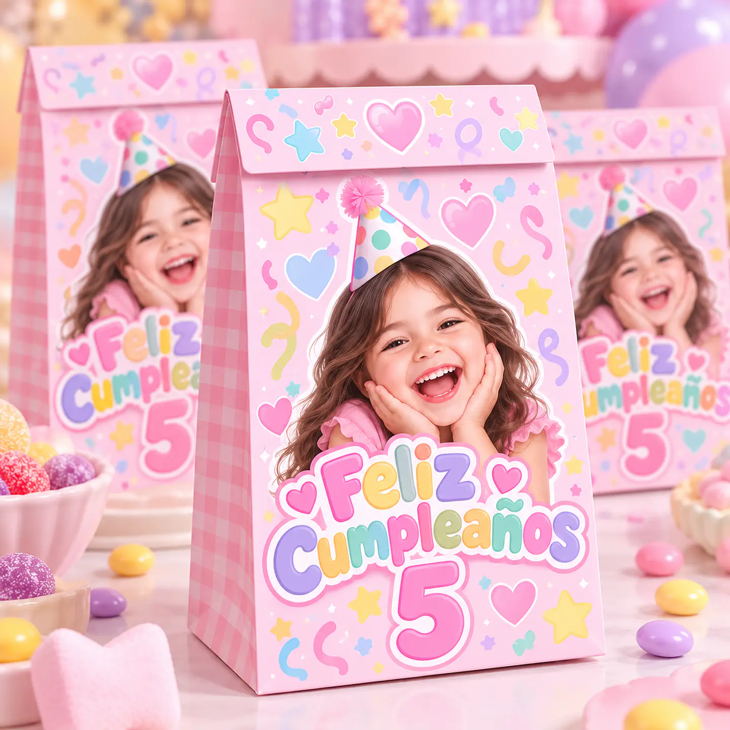 Bolsitas de Dulces Personalizadas Caritas Virales – Pack 10 Unidades  1