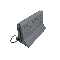 Code Keychain Mini Ramps "Jersey Barrier"
