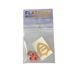 flatface wheels gold red
