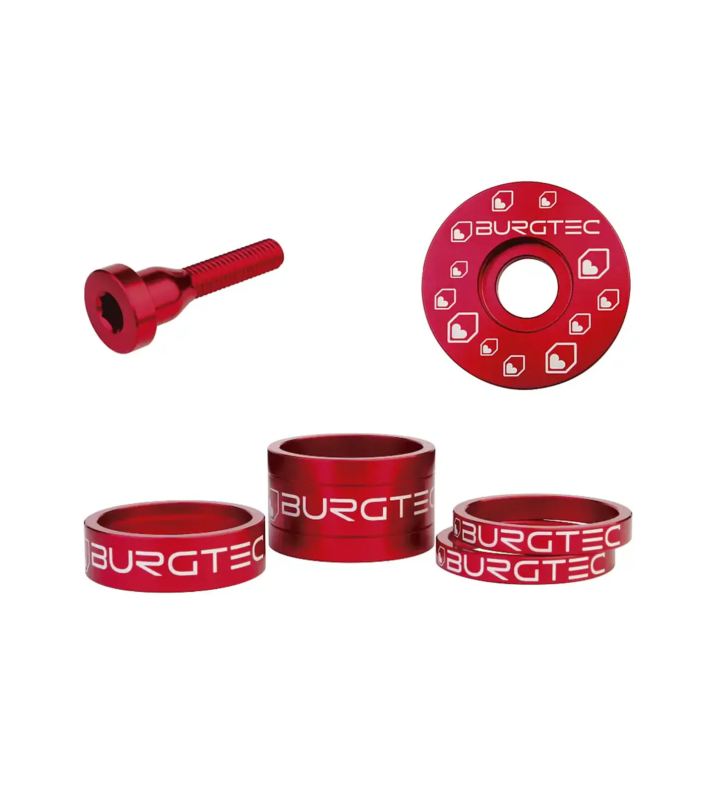Kit Burgtec Espaciadores, Tapa y Perno 1