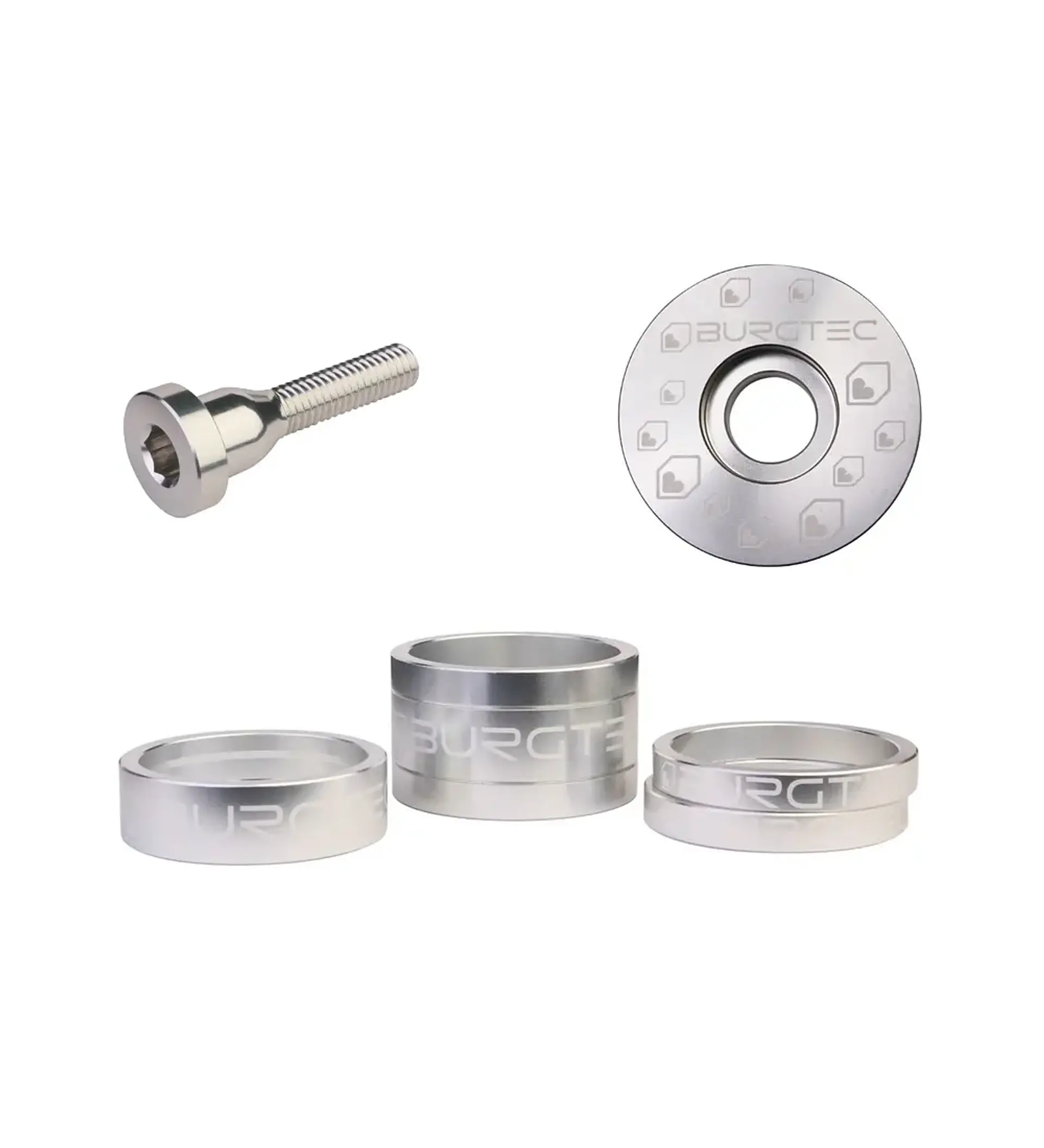 Kit Burgtec Espaciadores, Tapa y Perno 3