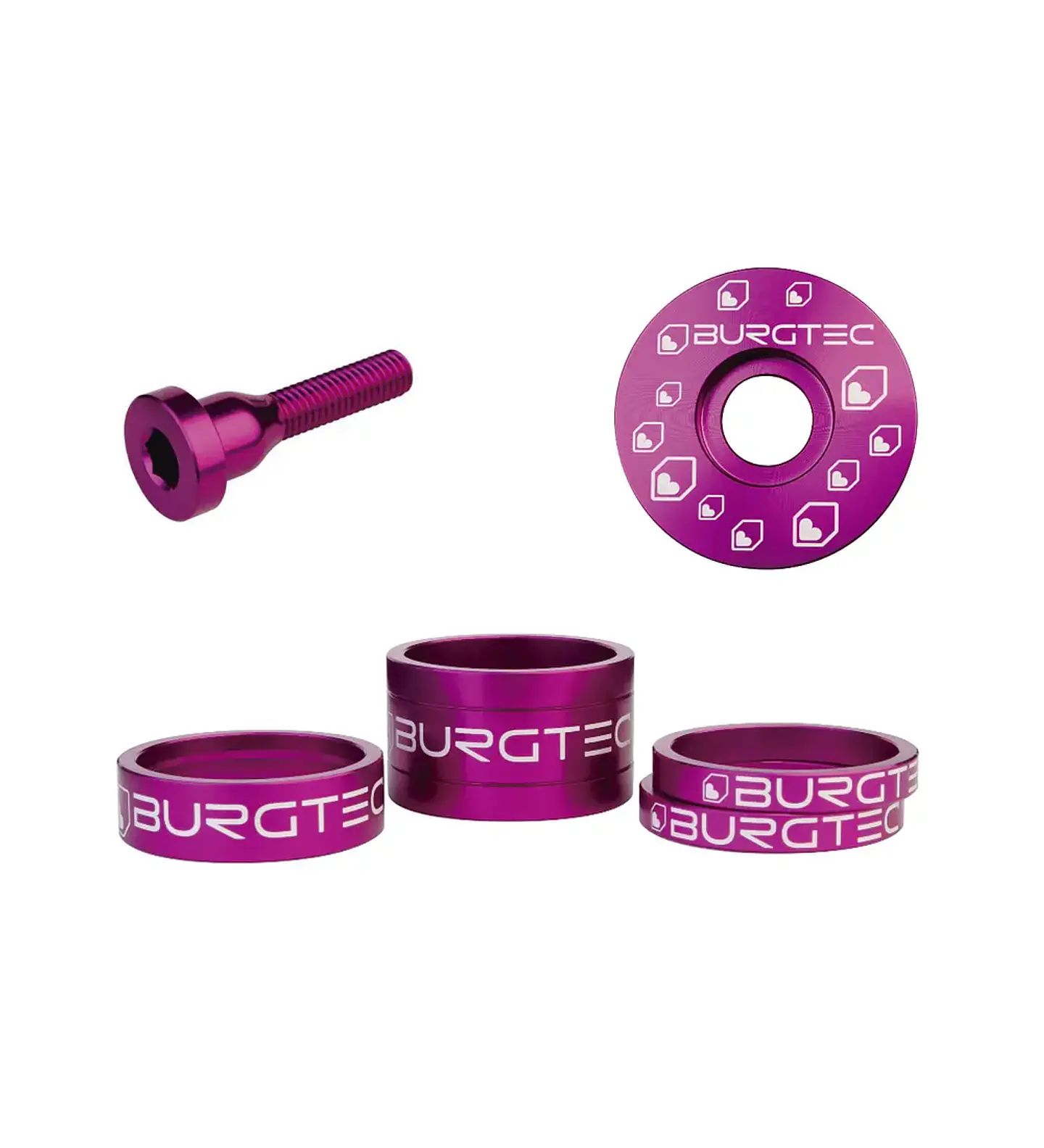 Kit Burgtec Espaciadores, Tapa y Perno 7