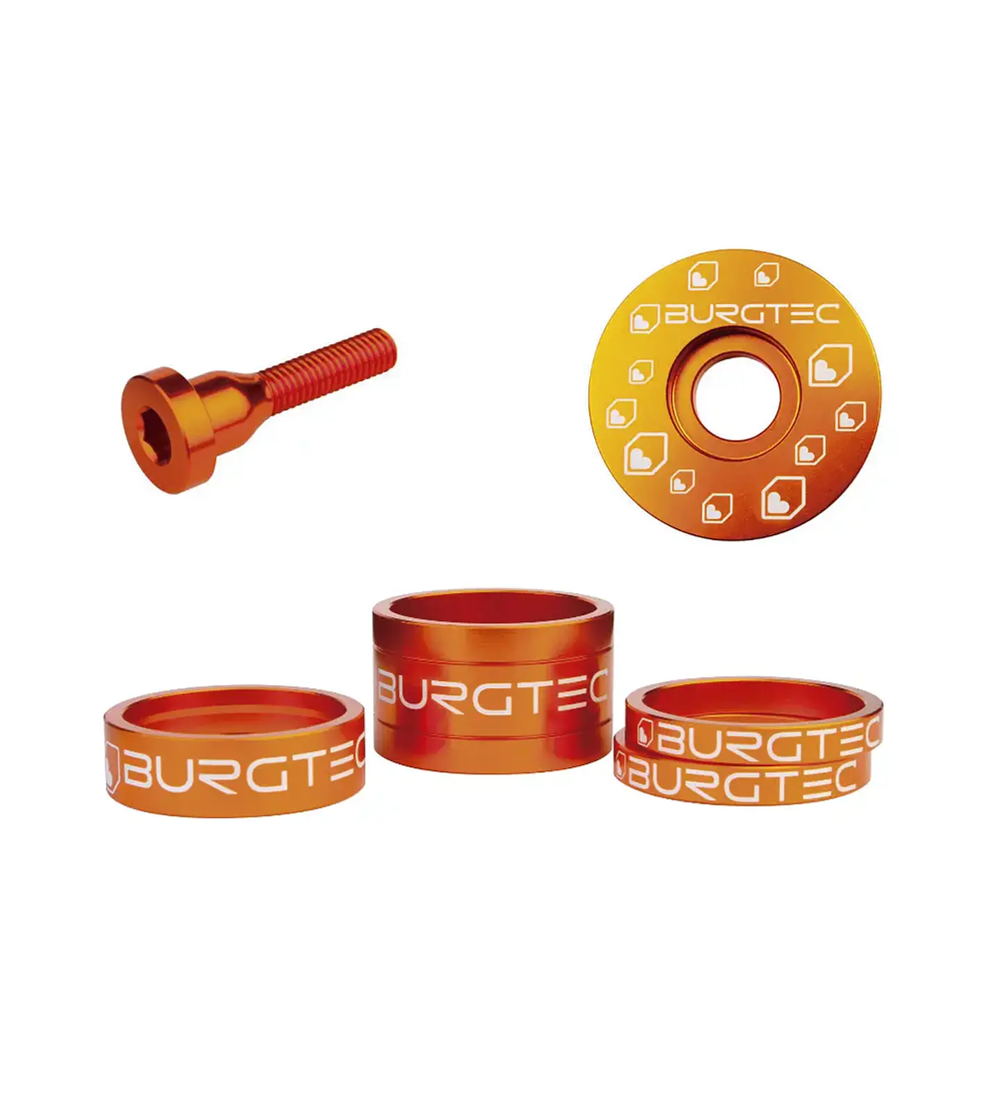 Kit Burgtec Espaciadores, Tapa y Perno 8