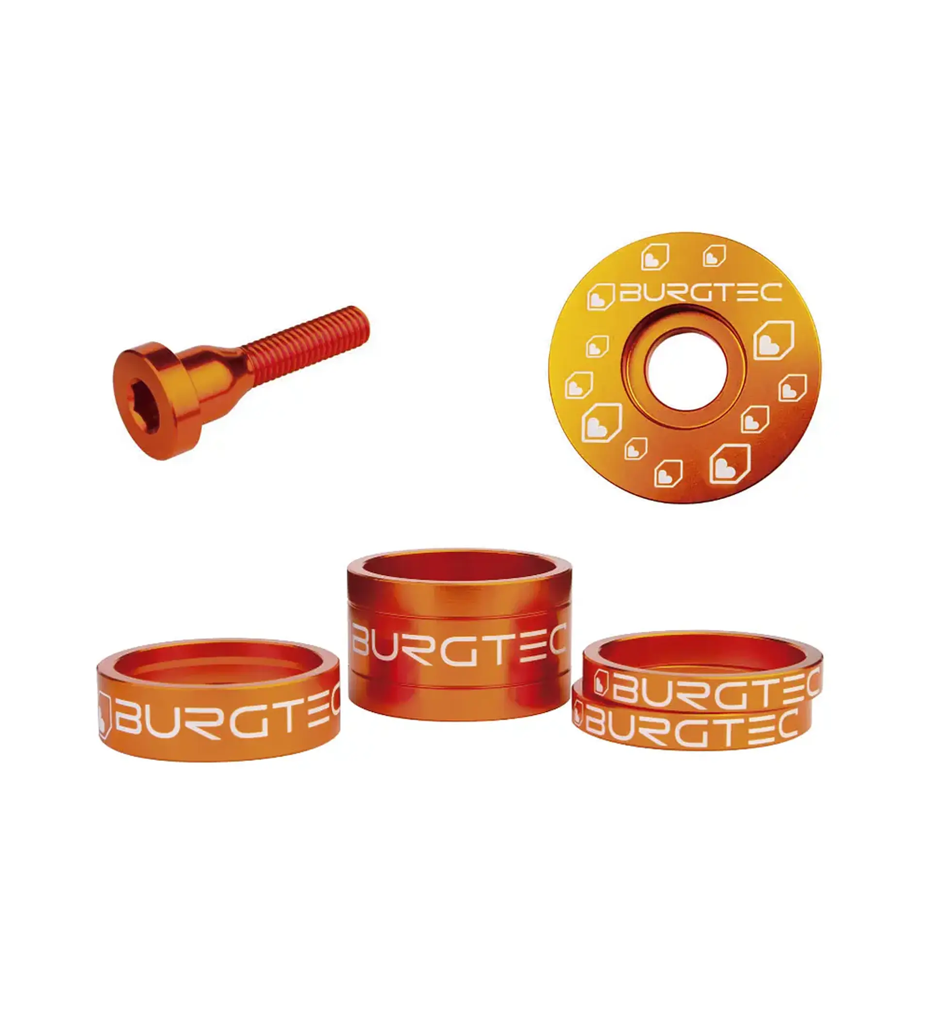 Kit Burgtec Espaciadores, Tapa y Perno 8