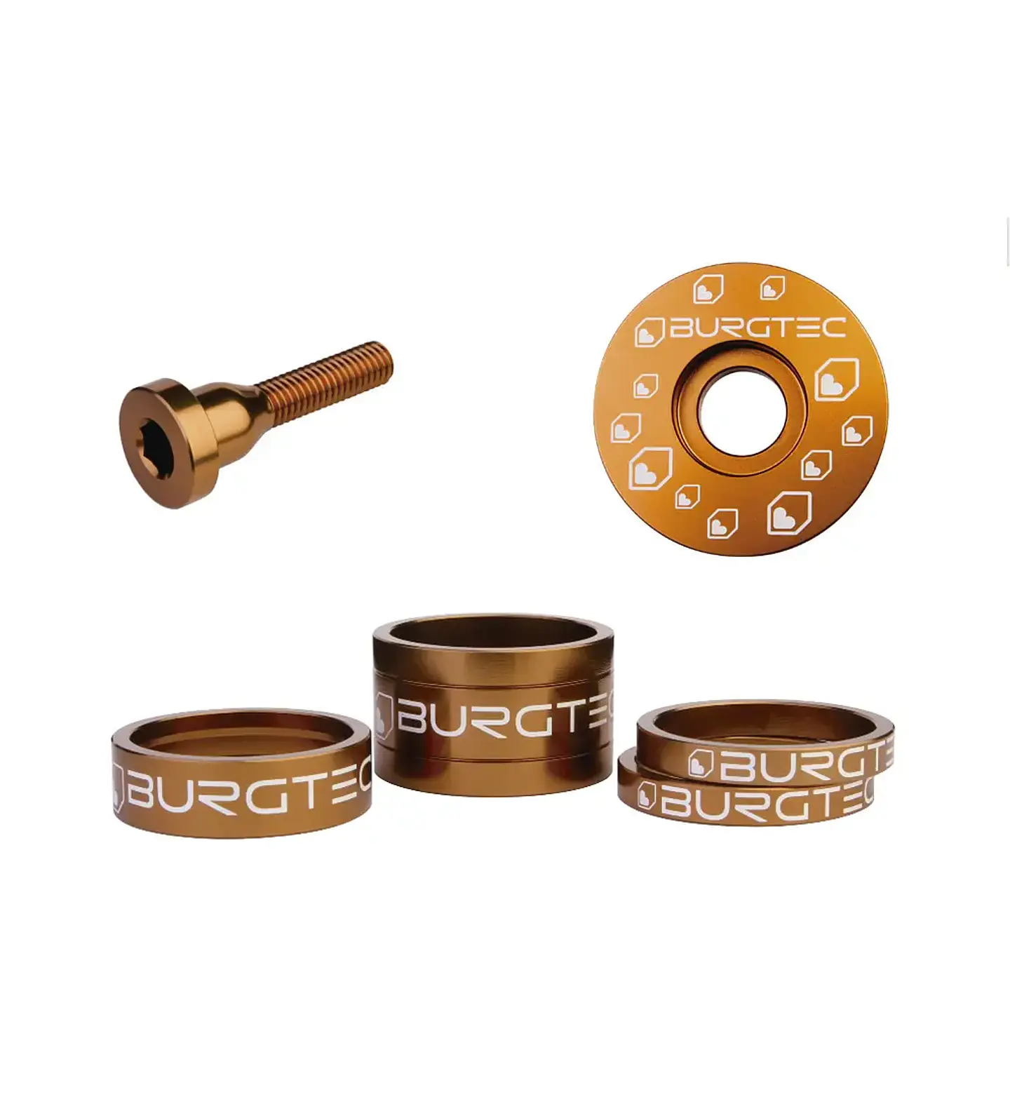 Kit Burgtec Espaciadores, Tapa y Perno 9