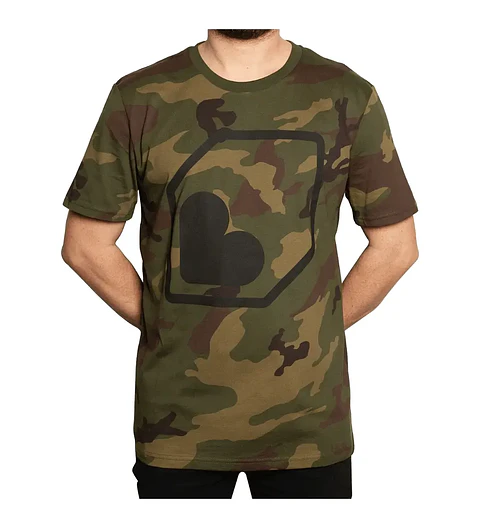 Polera Burgtec Manga Corta Camo