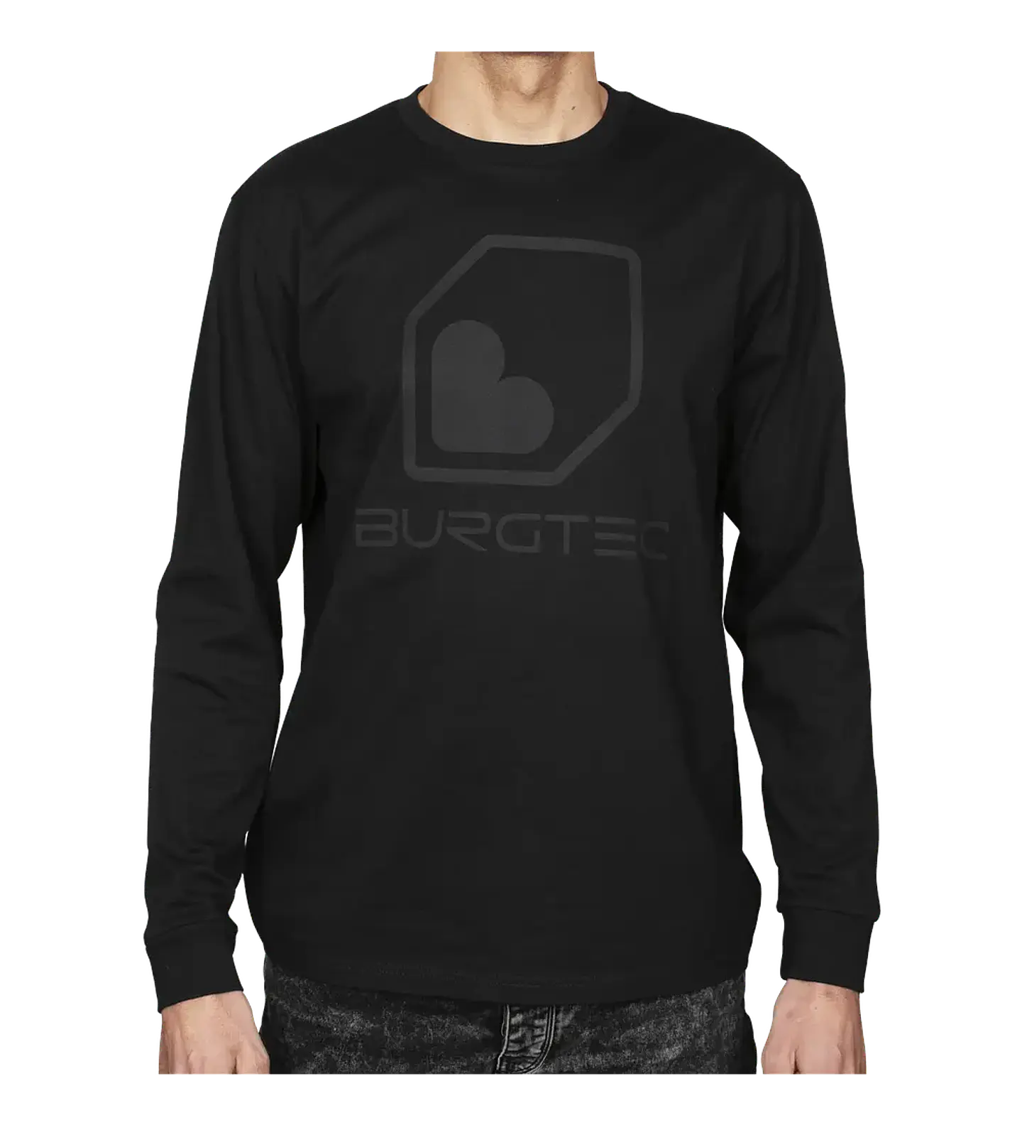 Polera Burgtec Manga Larga Black on Black 1