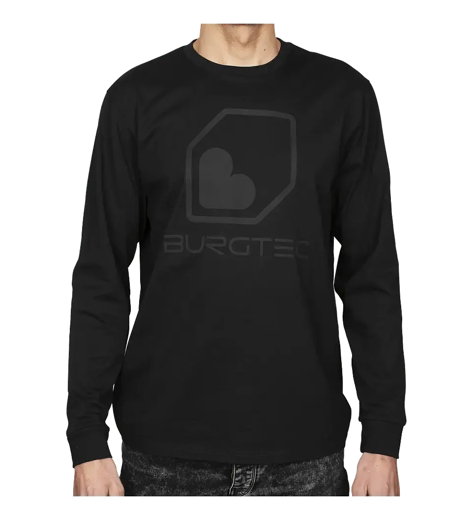 Polera Burgtec Manga Larga Black on Black 1