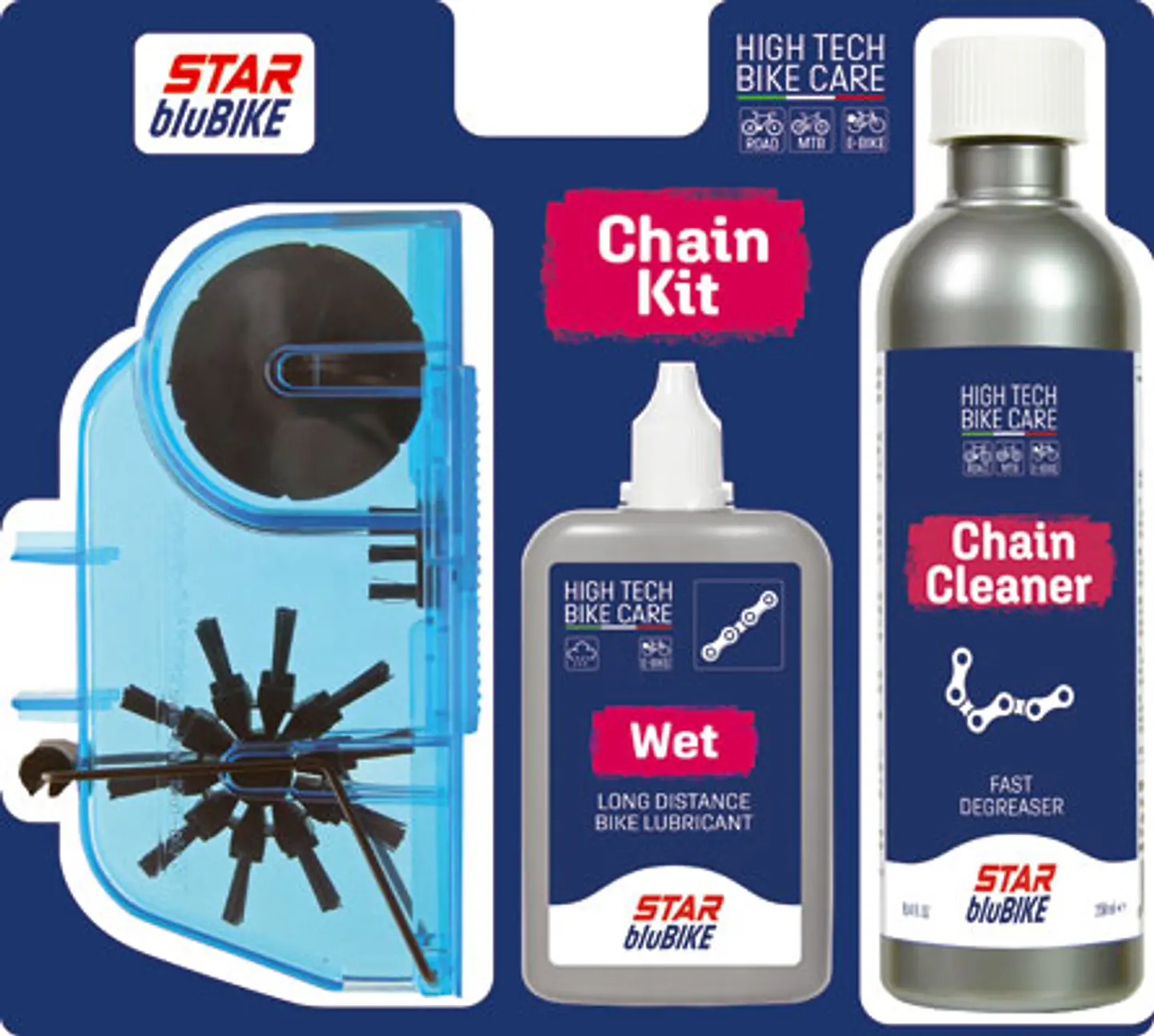 Kit Limpieza y Lubricación de Cadena Star BluBike 2