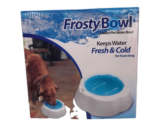 Plato Bowl Mantiene Agua Fresca Para Mascota - Verano Frosty