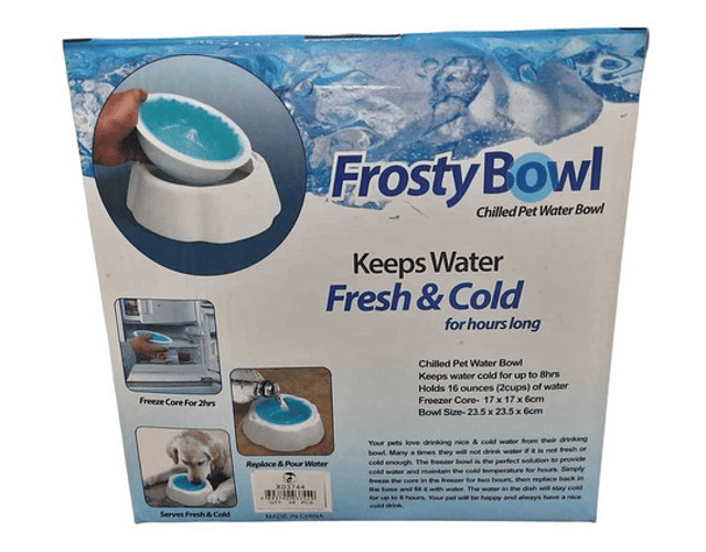 Plato Bowl Mantiene Agua Fresca Para Mascota - Verano Frosty