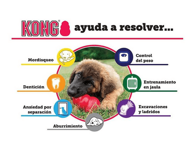 Juguete Para Perros Kong Classic Rojo Talla M - 16kg Orig.