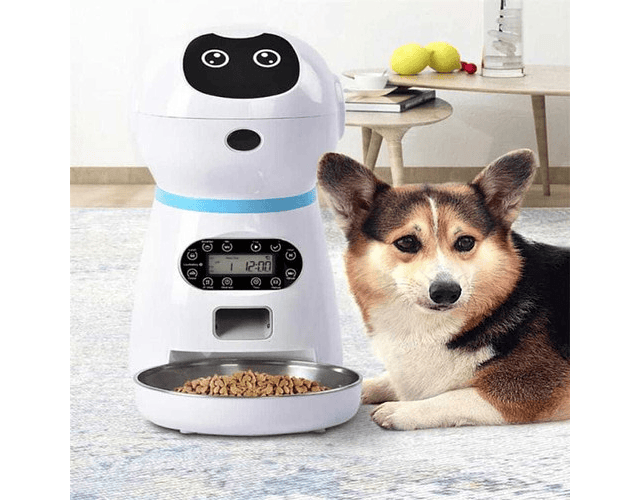 Dispensador Alimentos Mascotas Robot Inteligente Programable