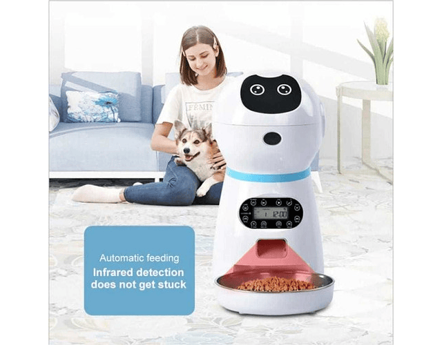 Dispensador Alimentos Mascotas Robot Inteligente Programable