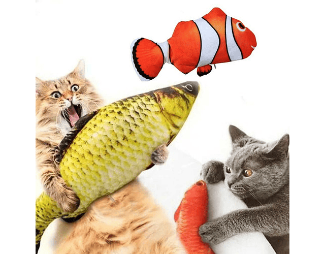 Juguete Pescado Para Gatos De Peluche - Codystore