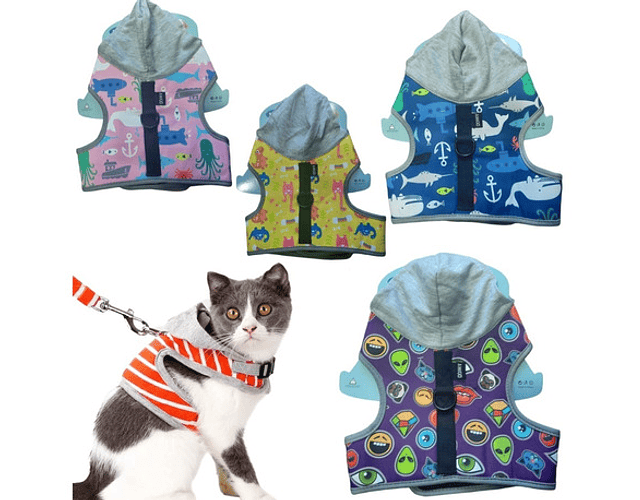 Arnés Pechera Cómoda Para Perros Y Gatos + Gorro / Talla M