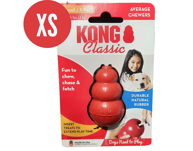 Juguete Para Perros Kong Classic Rojo XS Original