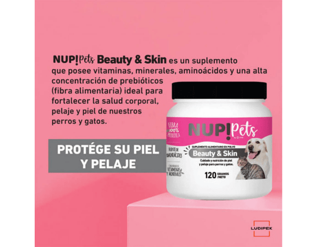 Nup! Pets Suplemento Premium Beauty & Skin Para Perro, Gato