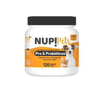 Nup! Pets Suplemento Pre & Probióticos Perro Y Gato - Carne